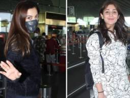 Gauahar Khan and Dhvani Bhanushali spotted at the airport