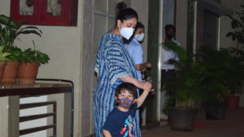 Kareena Kapoor Khan with Taimur Ali Khan and Karisma Kapoor spotted in Bandra