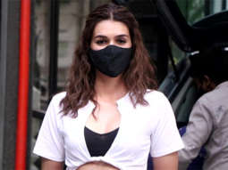 Kriti Sanon snapped arriving at Maddock films office Khar