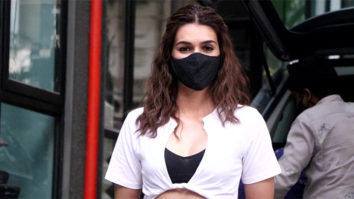 Kriti Sanon snapped arriving at Maddock films office Khar
