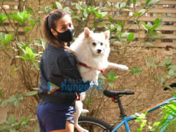 Photos: Malaika Arora spotted in Bandra with her pet
