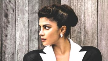 Priyanka Chopra slays in plunging neckline monochrome Kaushik Velendra powersuit