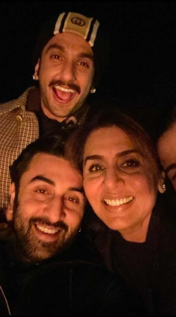 Ranveer Singh, Ranbir Kapoor pose together for a selfie with Neetu Kapoor 
