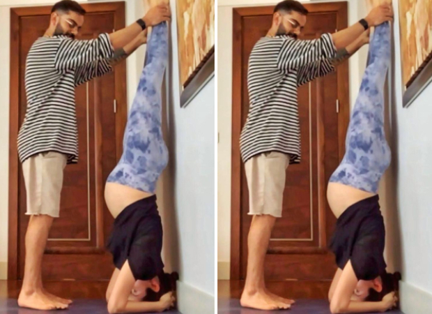 Superfit mom-to-be Anushka Sharma gives massive fitness goals by doing headstand with the help of Virat Kohli 