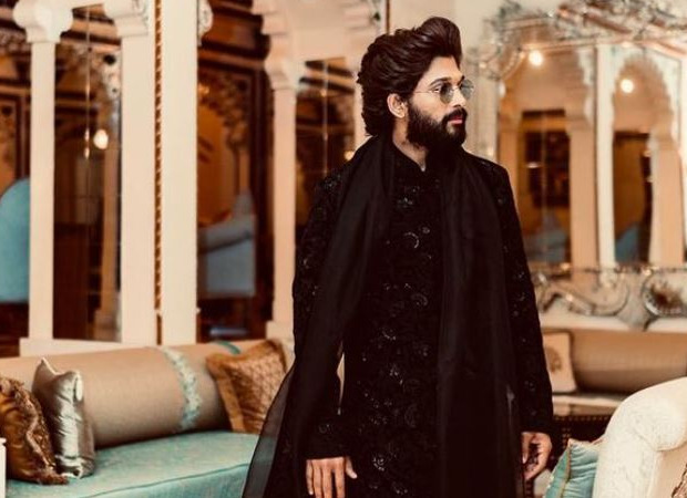 Allu Arjun looks regal in all black velvet sherwani by Manish Malhotra