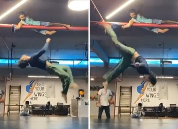 Tiger Shroff does an impressive 10 ft overhead kick; says it is time to take the roof higher