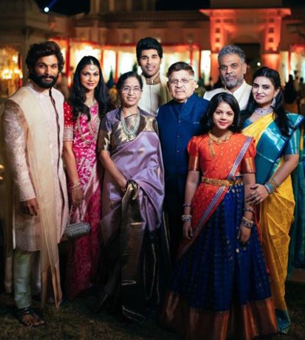 Inside pictures from NisChay wedding; Allu Arjun, Chiranjeevi, Pawan Kalyan, Ram Charan pose with the newly weds