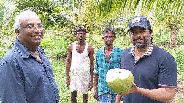R Madhavan undertakes an eco-friendly project and creates a lush green coconut field in Tamil Nadu