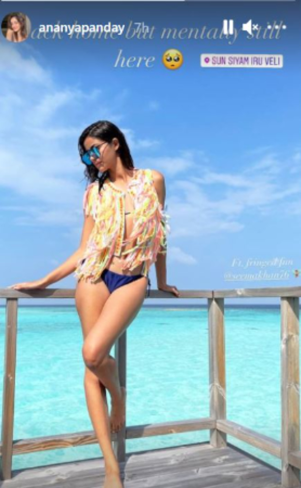 Ananya Panday is already missing Maldives as she shares a picture of her ‘fringe fun’