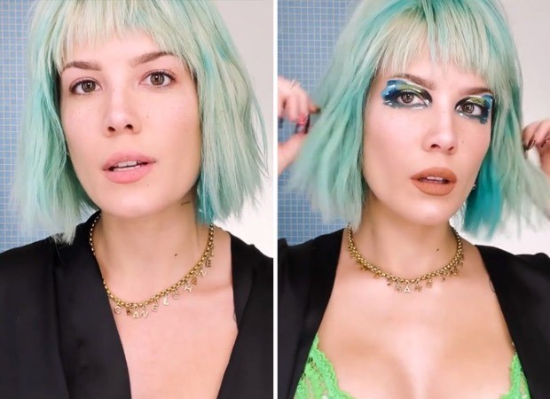 Halsey creates multi-colour funky eye look and gives step-by-step tutorial on how to ace the glam quotient, watch video