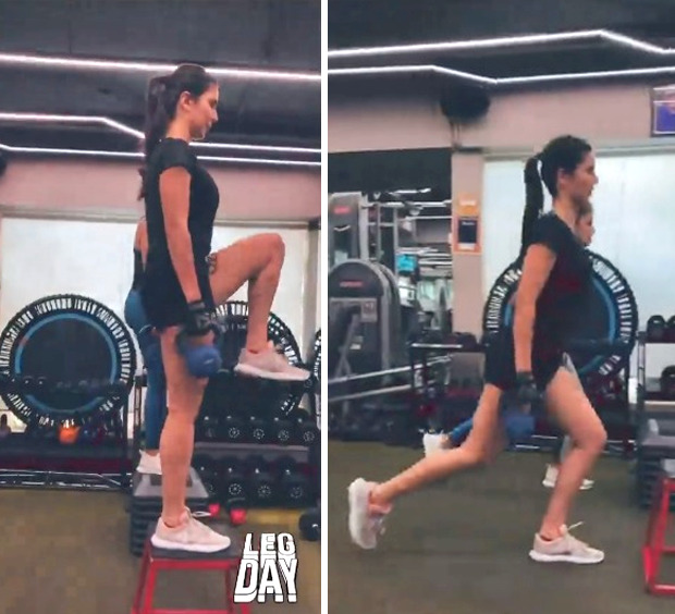 Katrina Kaif kickstarts her day by lifting weights and sweating it out in the gym 