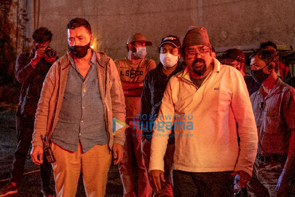 On the sets of the movie Mumbaikar