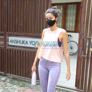 Photos: Ananya Panday spotted at yoga class in Bandra