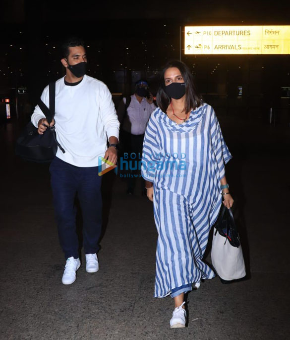 Photos: Angad Bedi and Neha Dhupia snapped at the airport