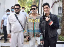 Photos: Karan Johar, Manish Malhotra, Shashank Khaitan spotted leaving Varun Dhawan’s wedding venue
