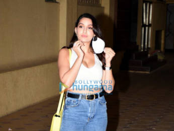 Photos: Nora Fatehi snapped at a salon in Bandra