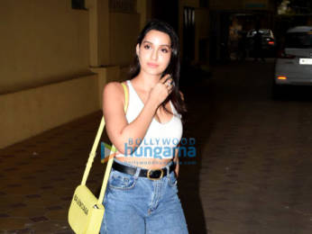 Photos: Nora Fatehi snapped at a salon in Bandra