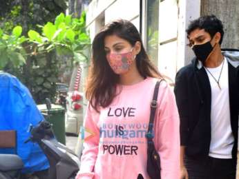 Photos: Rhea Chakraborty spotted in Bandra with her brother to see house