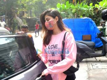 Photos: Rhea Chakraborty spotted in Bandra with her brother to see house