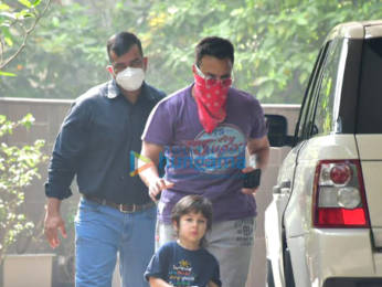 Photos: Saif Ali Khan and Taimur Ali Khan spotted at the gym