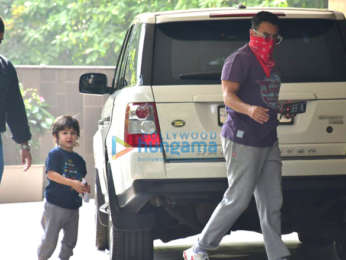Photos: Saif Ali Khan and Taimur Ali Khan spotted at the gym