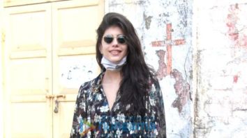 Photos: Sanjana Sanghi spotted outside the sets of a comedy show to promote her new single