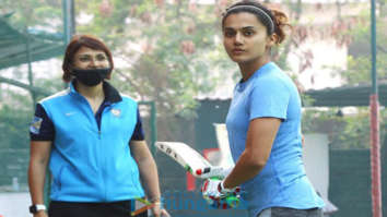 On the sets of the movie Shabaash Mithu