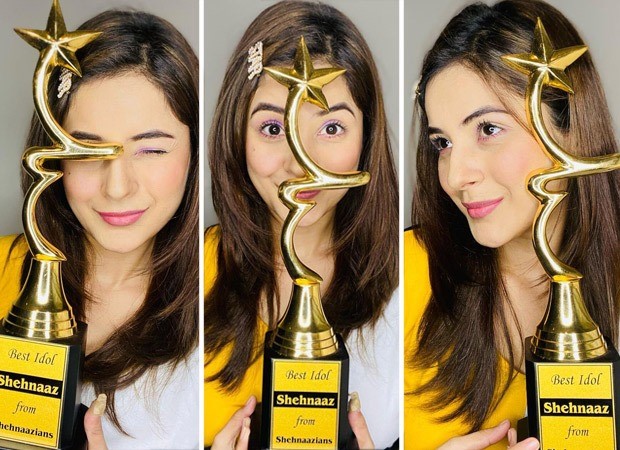 Shehnaaz Gill keeps it fresh with pop of colour as he receives special award from fans 