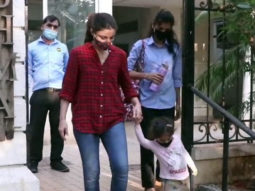 Soha Ali Khan with daughter snapped at Bandra