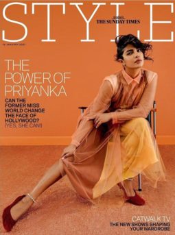 Priyanka Chopra Jonas on the cover of The Sunday Times Style, Jan 2021
