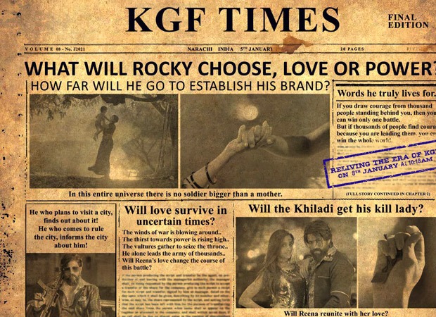 Hombale Films launches KGF Times ahead of the release of KGF Chapter 2 teaser; newsletter to chronicle BTS pictures and trivia from the sets