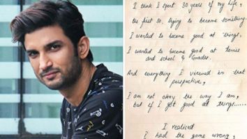 Sushant Singh Rajput’s sister shares a handwritten note by the late actor where he gets introspective of his life