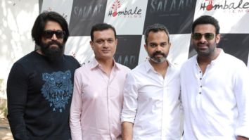Salaar: Prabhas and Yash strike a pose at the grand launch event of the film