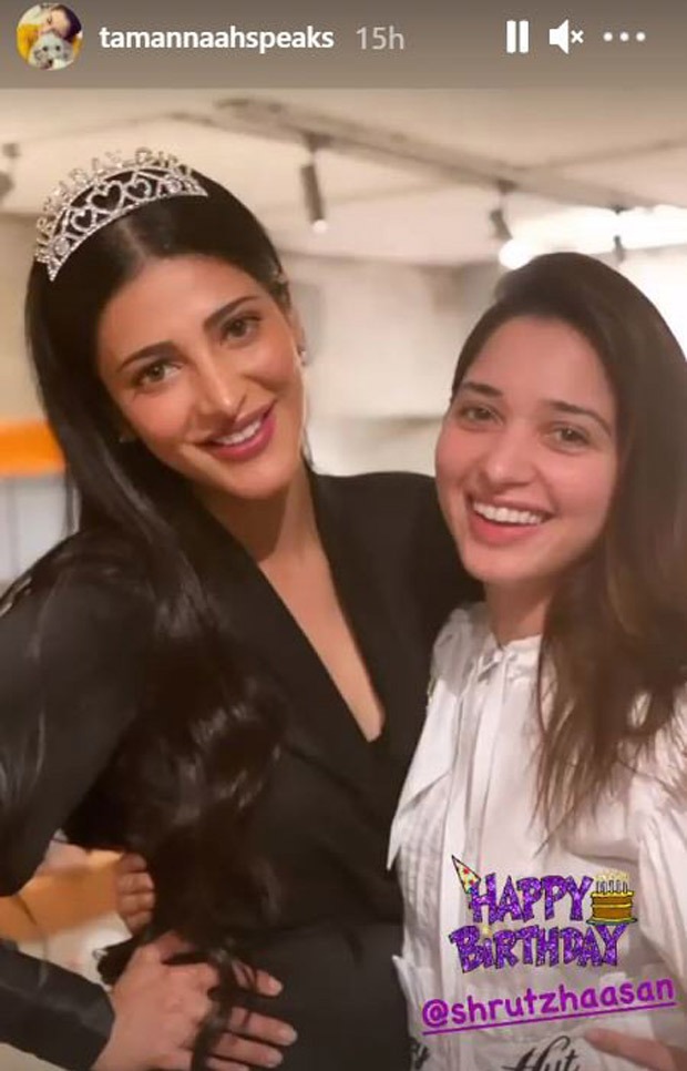 Shruti Haasan has a midnight birthday celebration; thanks her virtual family for making her day special