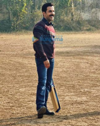 On the sets of the movie Badhaai Do