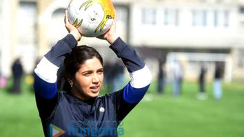 On the sets of the movie Badhaai Do