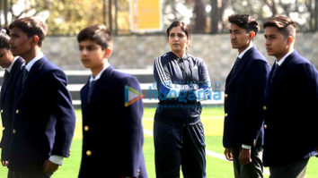 On the sets of the movie Badhaai Do