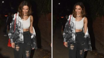 Deepika Padukone coordinates tie-dye oversized shirt with crop top and distressed denims for her off-duty look