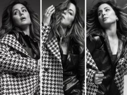 Hina Khan sets winter fashion goals in black leather dress and Rs. 12k trenchcoat