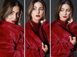 Hina Khan welcomes the month of love with red velvet outfit