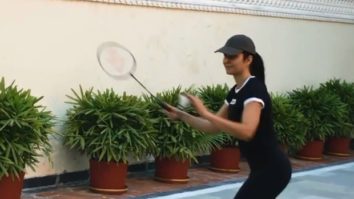 Katrina Kaif and Siddhant Chaturvedi indulge in a game of Badminton on the sets of PhoneBhoot