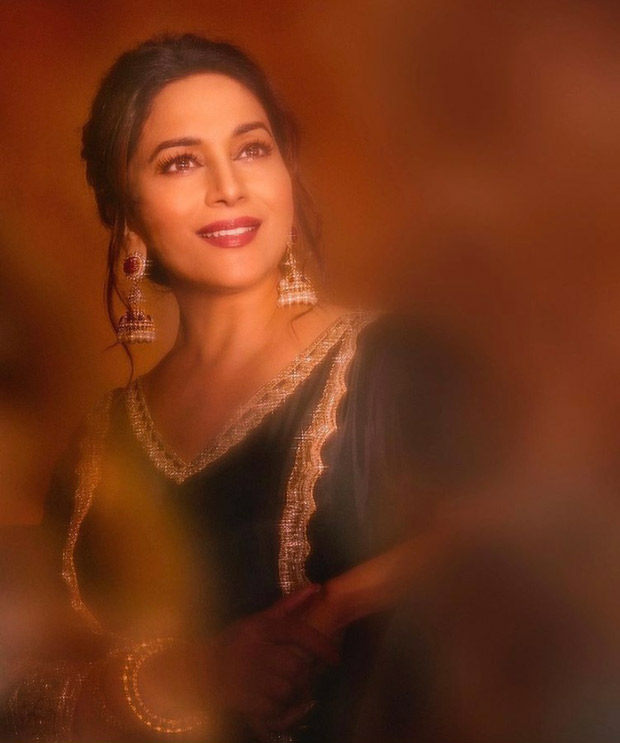 Madhuri Dixit Exudes Royalty In Shades Of Black Manish Malhotra Attire For Dance Deewane 