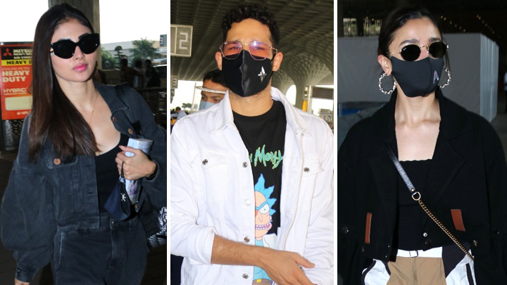 Mouni Roy, Siddhant Chaturvedi and Alia Bhatt snapped at the airport