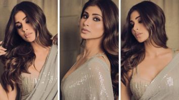 Mouni Roy is epitome of gorgeous in a silver sequin Manish Malhotra saree