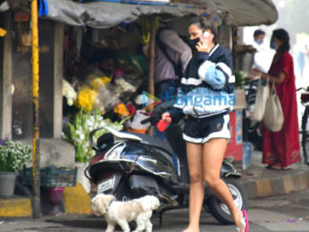 Photos: Aisha Sharma spotted with her pet for morning walk