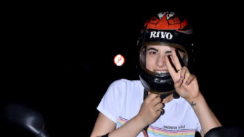 Photos: Radhika Madan snapped during a bike ride in Juhu