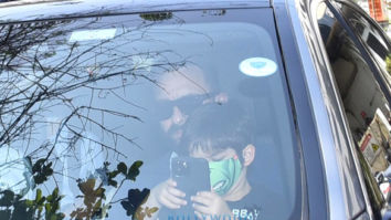 Photos: Saif Ali Khan, Taimur Ali Khan, Karisma Kapoor, Randhir Kapoor and Babita Kapoor snapped at Breach Candy hospital