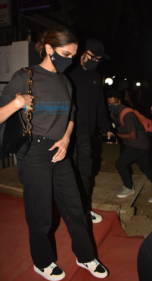 Ranveer Singh and Deepika Padukone set couple goals twinning in black during their dinner date