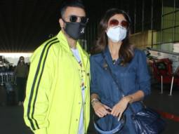 Shilpa Shetty and Raj Kundra spotted at Airport