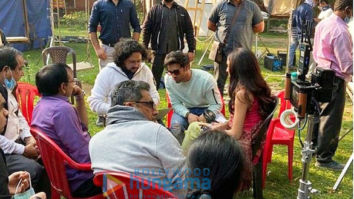 On The Sets from the movie Suswagatam Khushamadeed